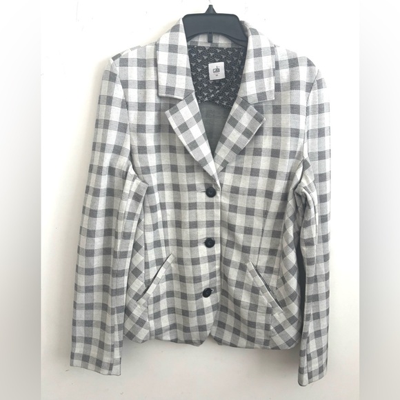 CAbi Blazer Women’s Sz 10 Valentina Plaid Academia Jacket Career Office #5292 - Picture 2 of 7